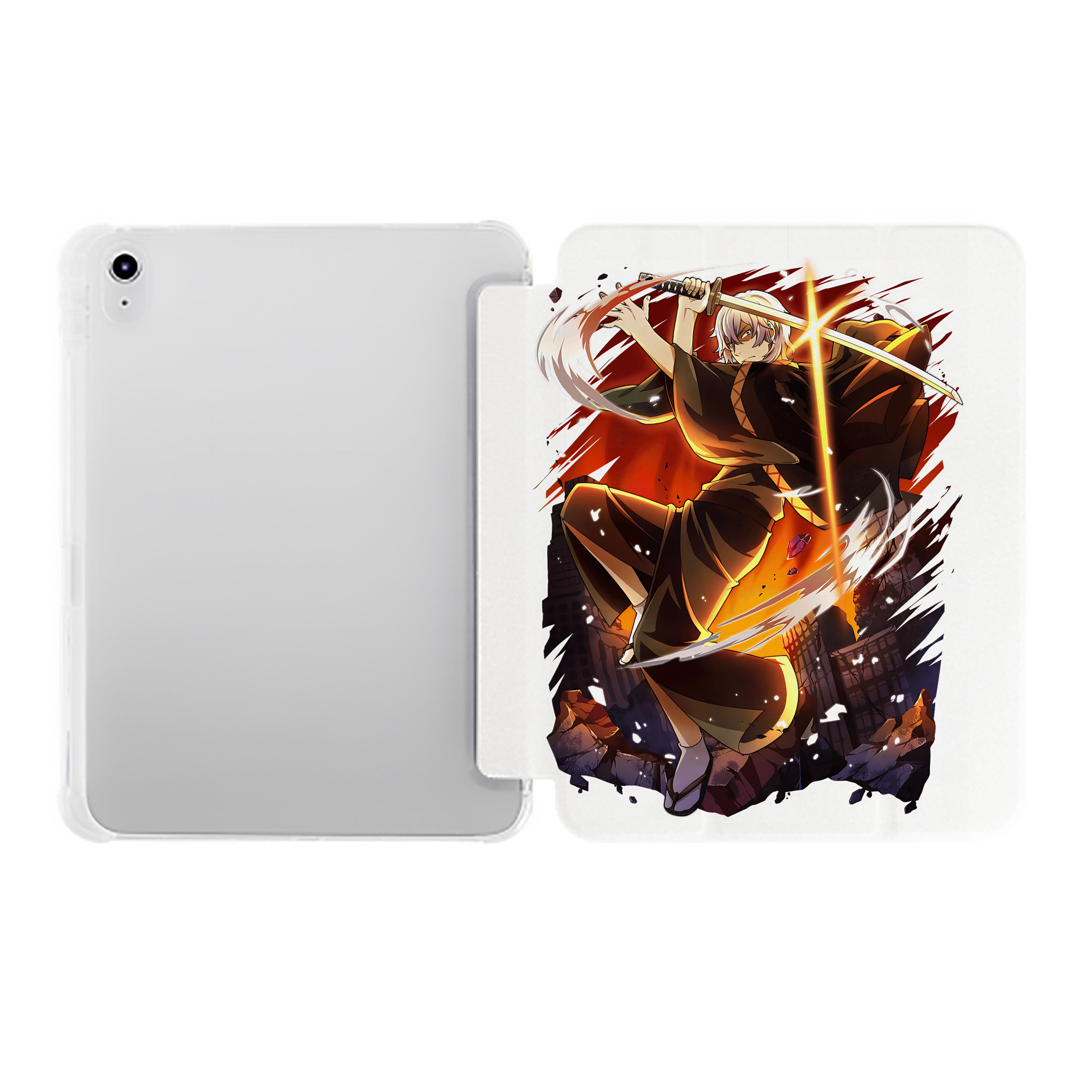 （画像用） 文豪ストレイドッグス Bungo Stray Dogs IPad ケース ペン収納付き 三つ折りスタンド PUレザー×シリコン 対応機種9.5/10.5/10.9インチ